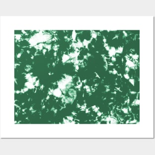 emerald green Storm - Tie Dye Shibori Texture Posters and Art